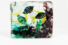 Medium Mid Century Murano Glass Aquarium Attrib. to Alfredo Barbini For Cenedese