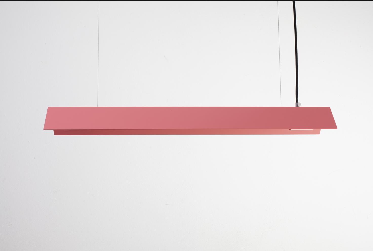 Polish Medium Misalliance Ral Antique Pink Suspended Light by Lexavala For Sale