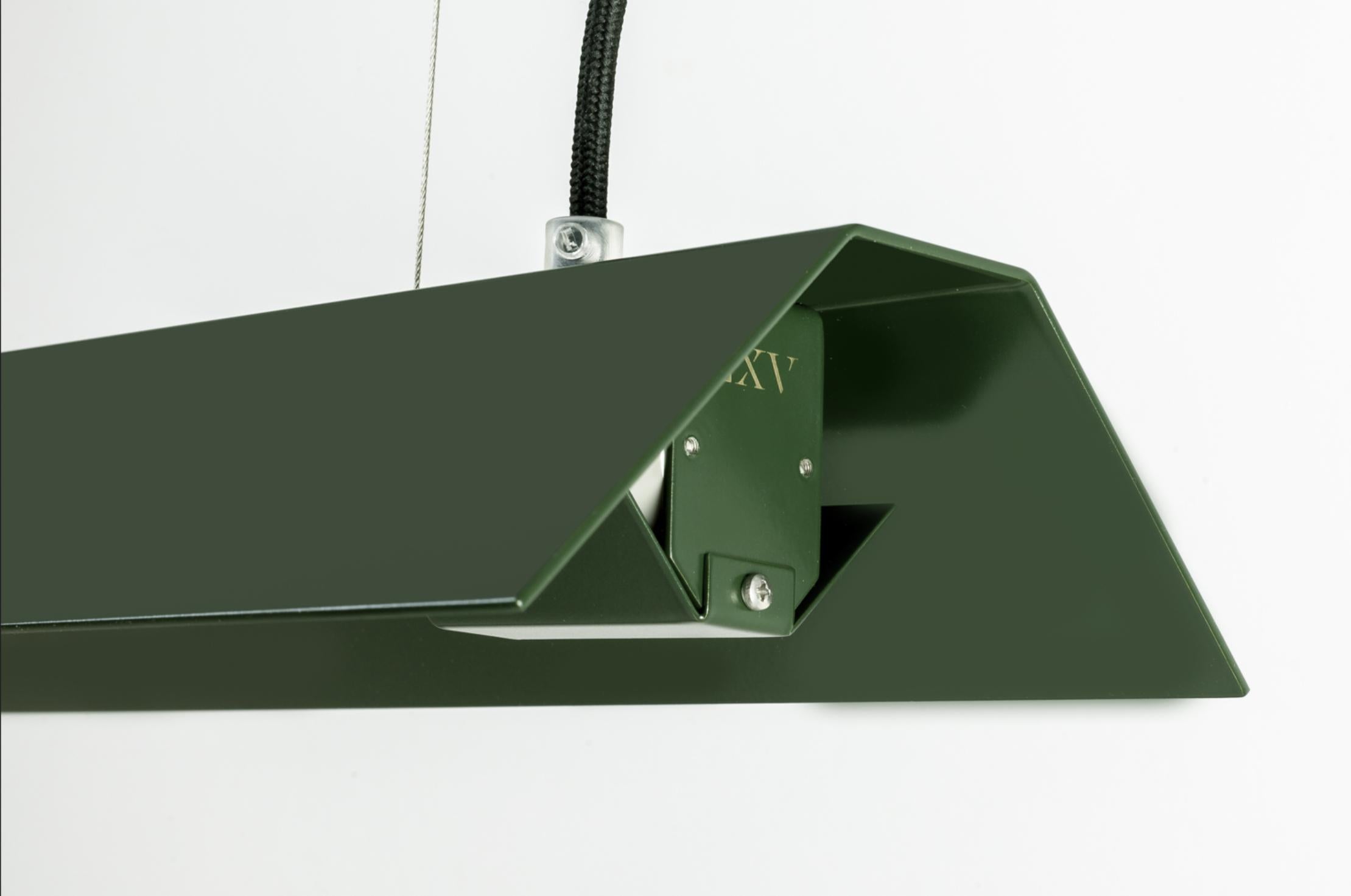 Postmoderno Lampada a sospensione media Misalliance Ral Bottle Green di Lexavala in vendita