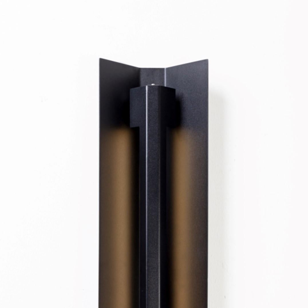 Post-Modern Medium Misalliance Ral Jet Black Wall Light by Lexavala For Sale