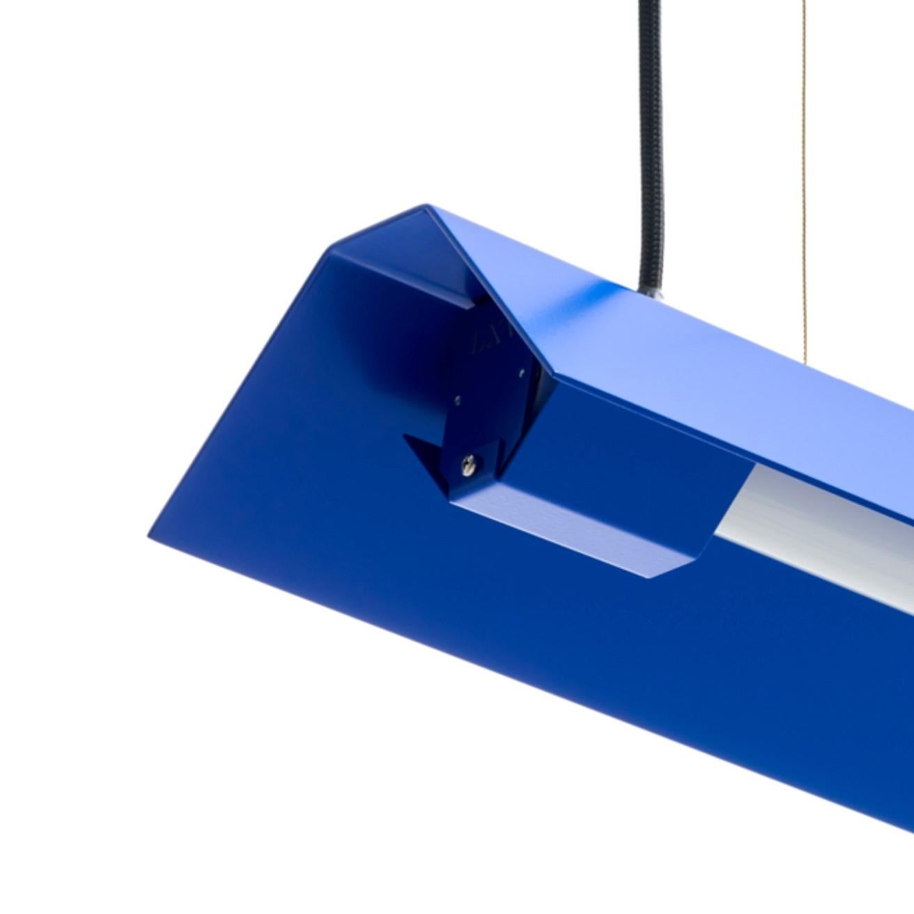 Polish Medium Misalliance Ral Ultramarine Suspended Light by Lexavala For Sale