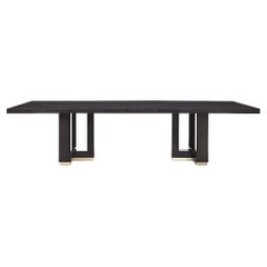 Mesa de comedor Medium Modern Hamilton de roble teñido oscuro