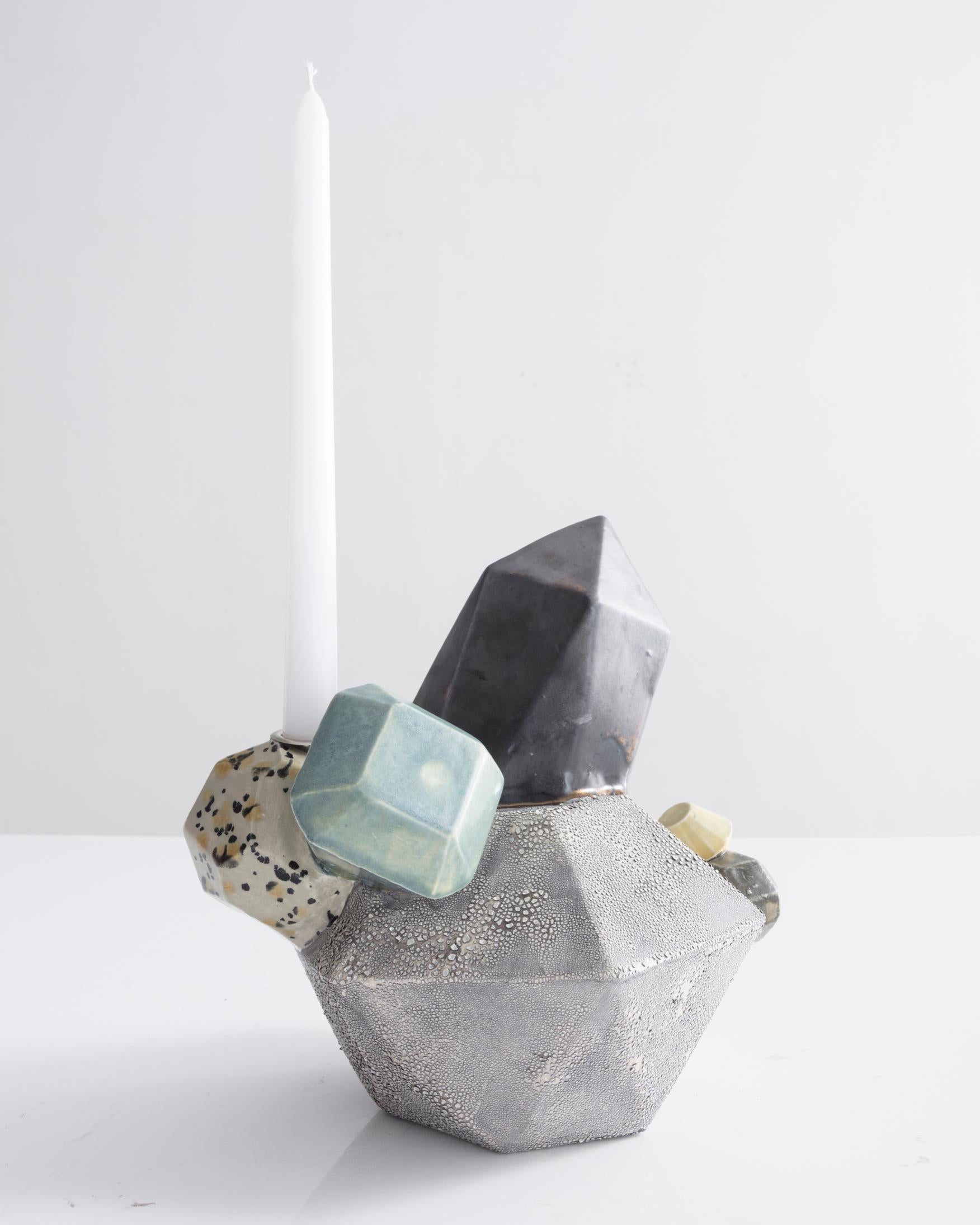 Medium Gem Cluster, from the Cluster Series, in glazed ceramic. Designed and made by Kelly Lamb, USA, 2017.
   