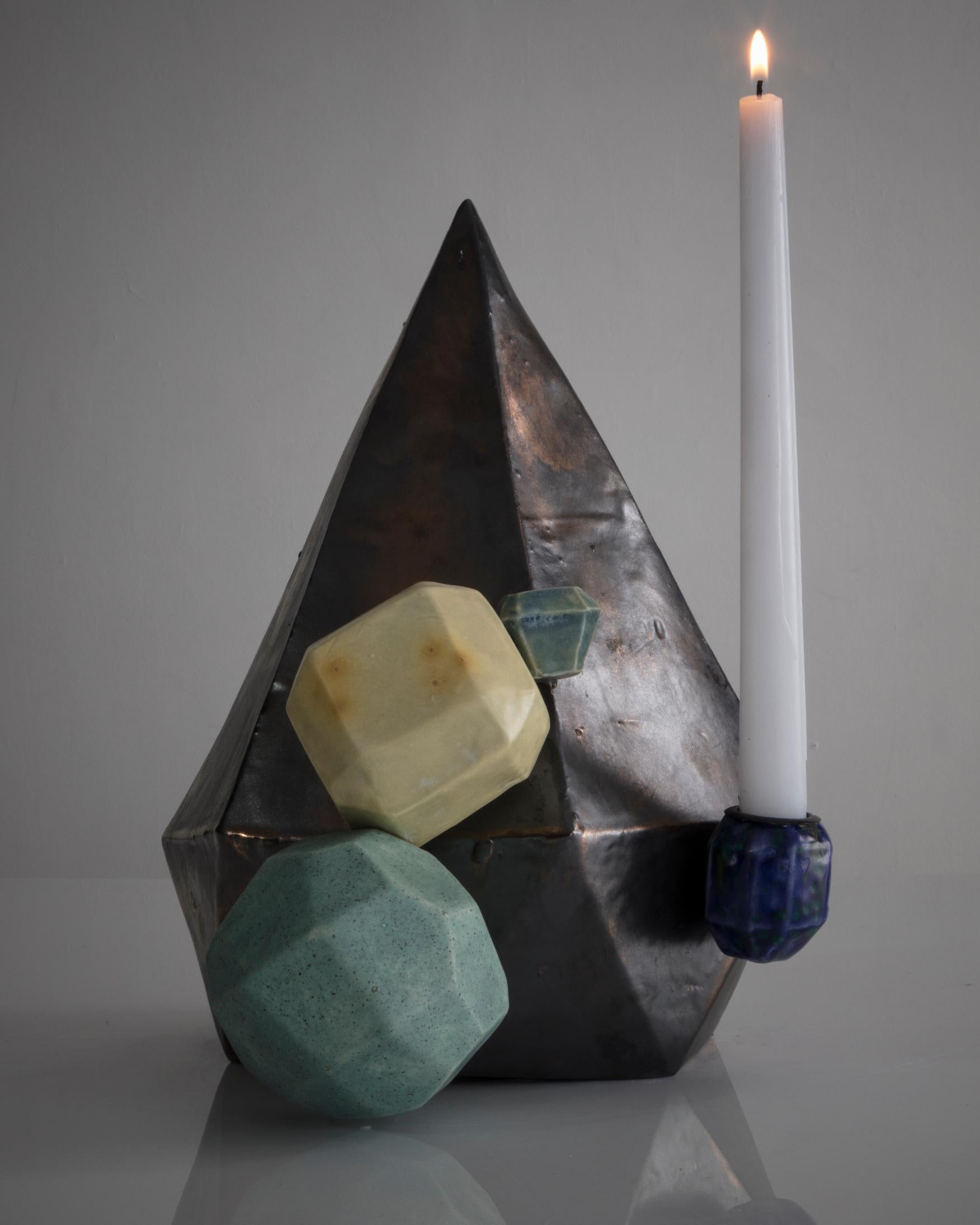 Medium Gem Cluster from the Cluster Series in glazed ceramic. Designed and made by Kelly Lamb, USA, 2017.
   