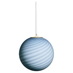 Medium Murano Candy Pendant Blue Swirl D: 30 cm