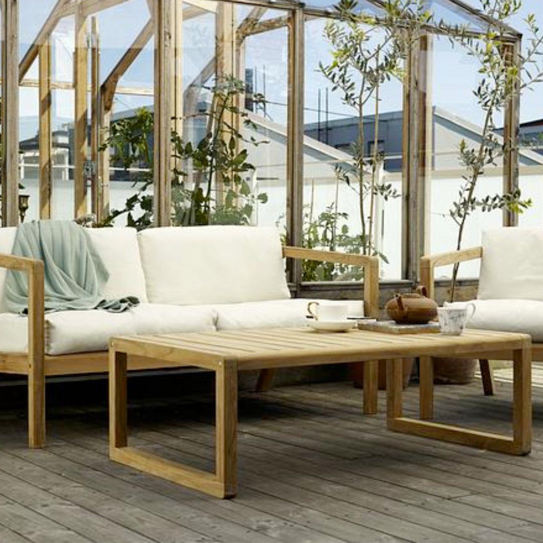 Medium outdoor 'Virkelyst' table in teak for Skagerak

Skagerak was founded in 1976 by Jesper and Vibeke Panduro, who took inspiration from their love of Scandinavian design and its rich tradition. The brand emphasizes sustainability by using