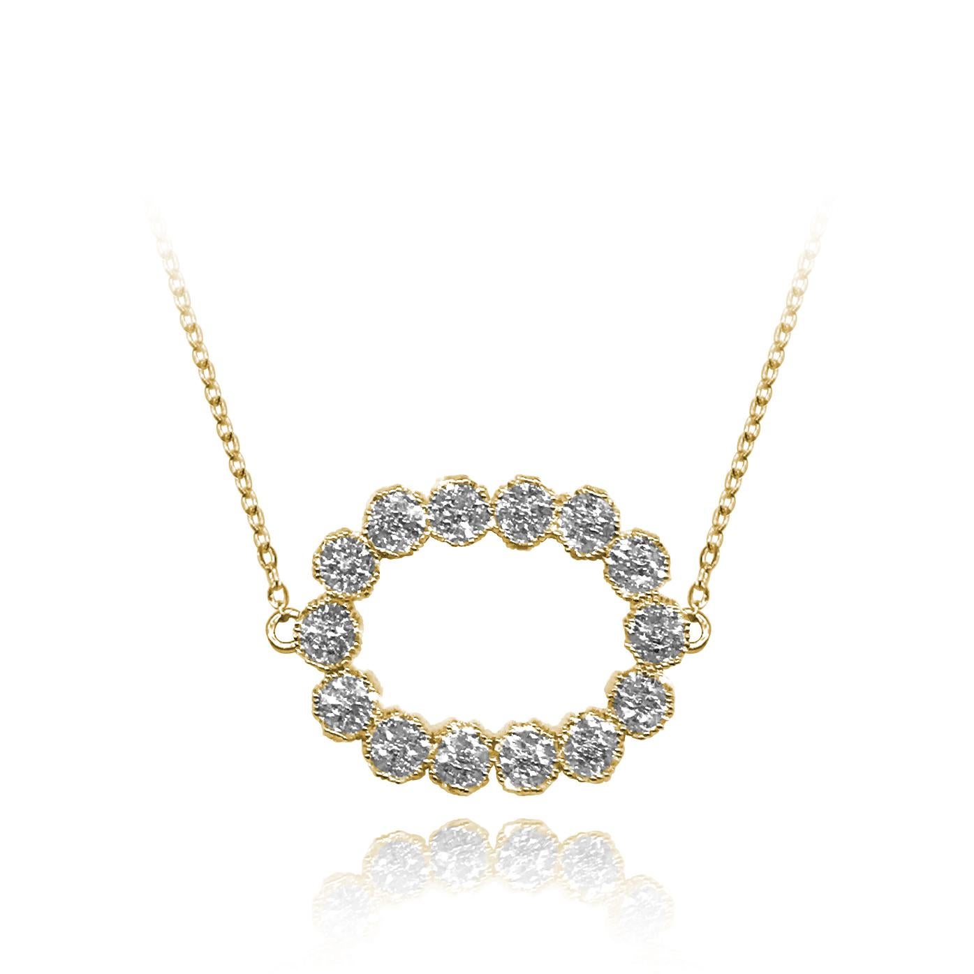 Whatever the season, take a little natural beauty with you everywhere you go. This elegant medium oval blossom gemstone necklace is the perfect complement to any style, day or night. An adjustable .925 sterling silver chain necklace to fit all sizes