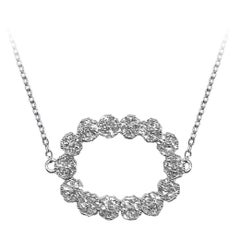 Medium Oval Blossom Gemstone Necklace
