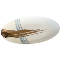 Medium Oval Serving Plate Artisan Brush André Fu Living Tableware New