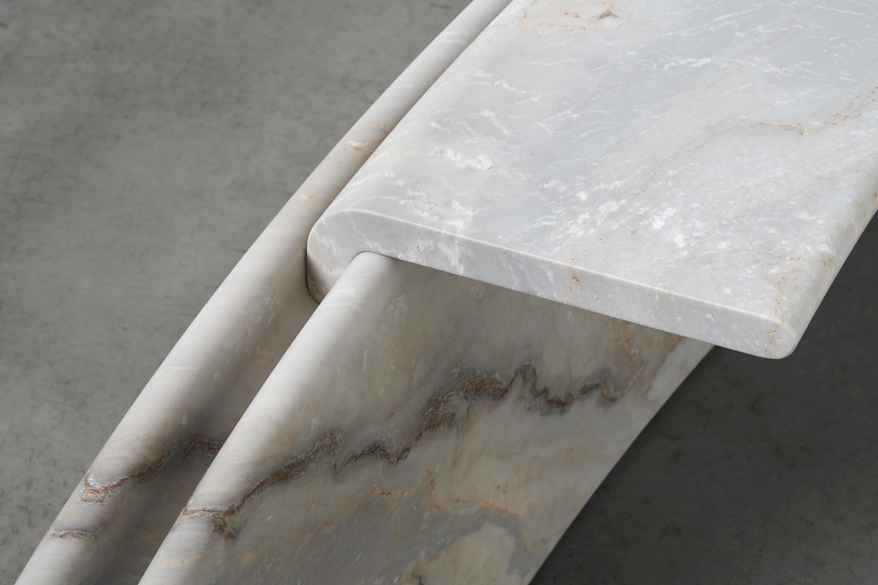 Contemporary Medium Palissandro Bluette Marble Mass by Agglomerati For Sale