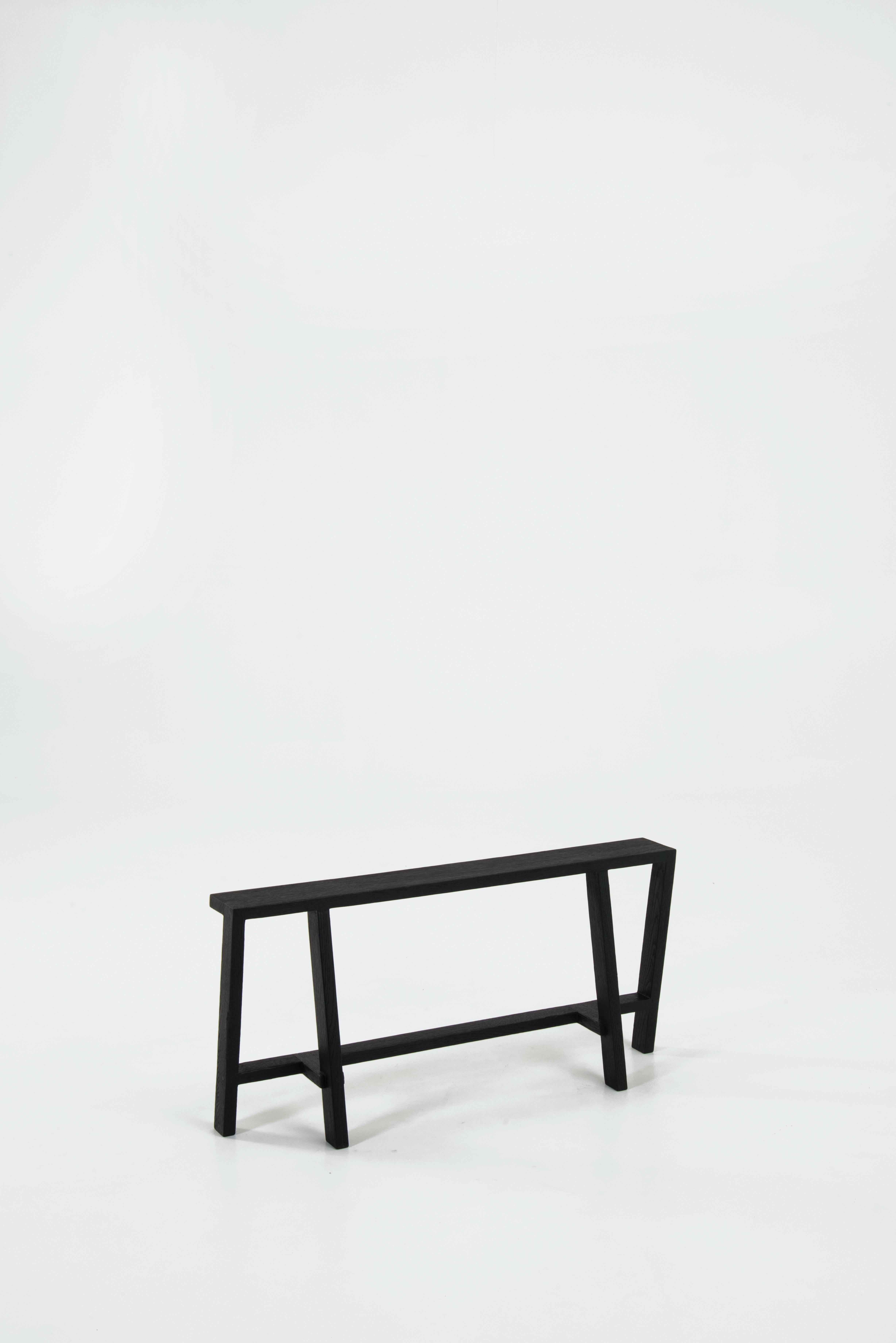 Medium Pausa Burnt Oak Bench by Pierre-Emmanuel Vandeputte For Sale 8