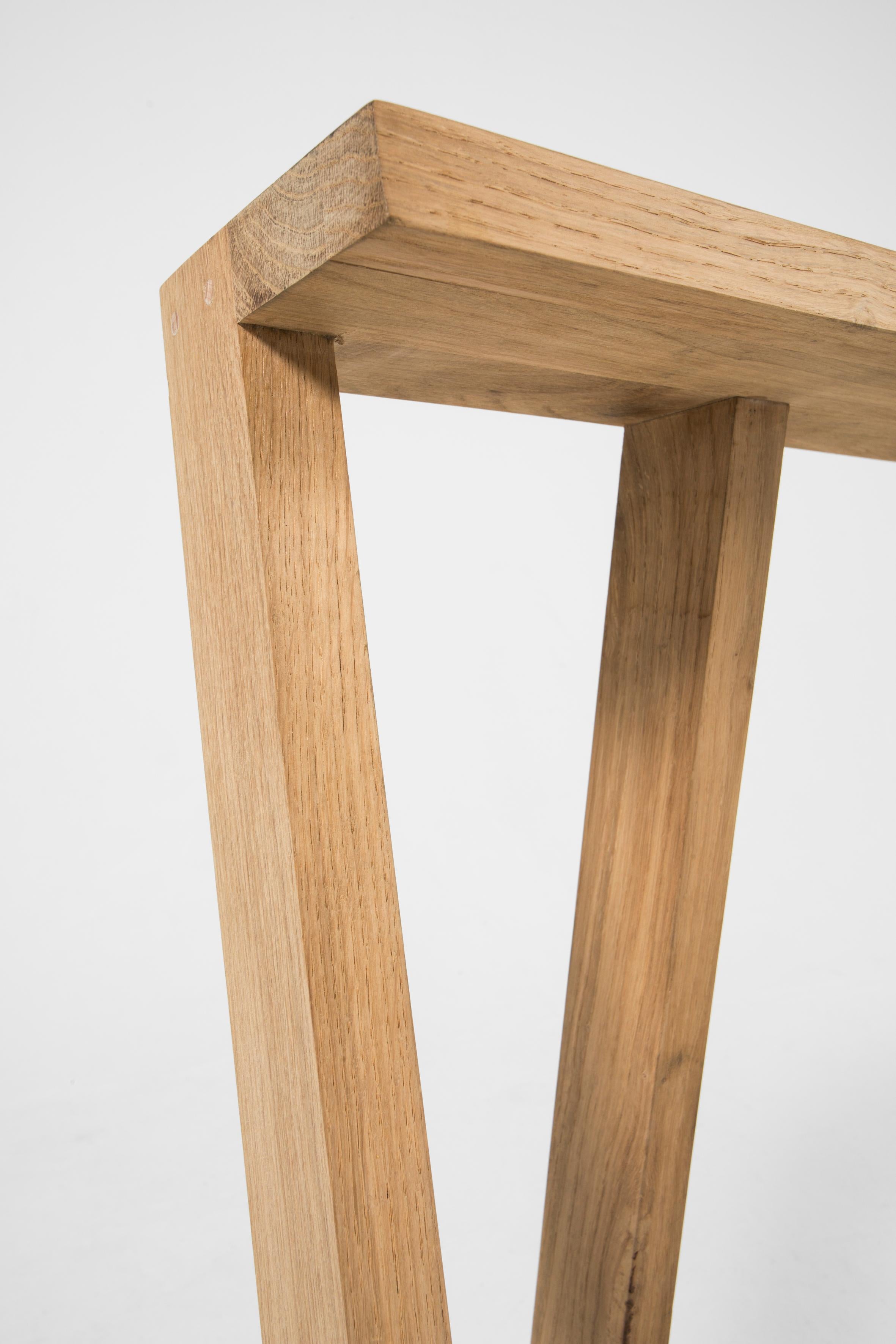 Other Medium Pausa Oak Stool by Pierre-Emmanuel Vandeputte For Sale