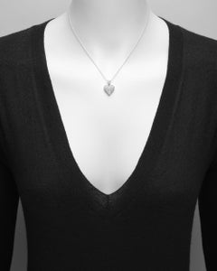Medium Pavé Diamond Domed Heart Pendant