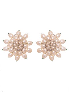 Orecchini Supernova con perla media in oro 18 carati