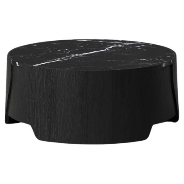 Medium Perianth Table in Oak and Nero Marquina Marble by Haymann Editions