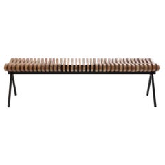 Medium Perlude Teak Bench by Caroline Voet