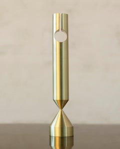 Medium Pillar Brass Candlestick by Gentner Design