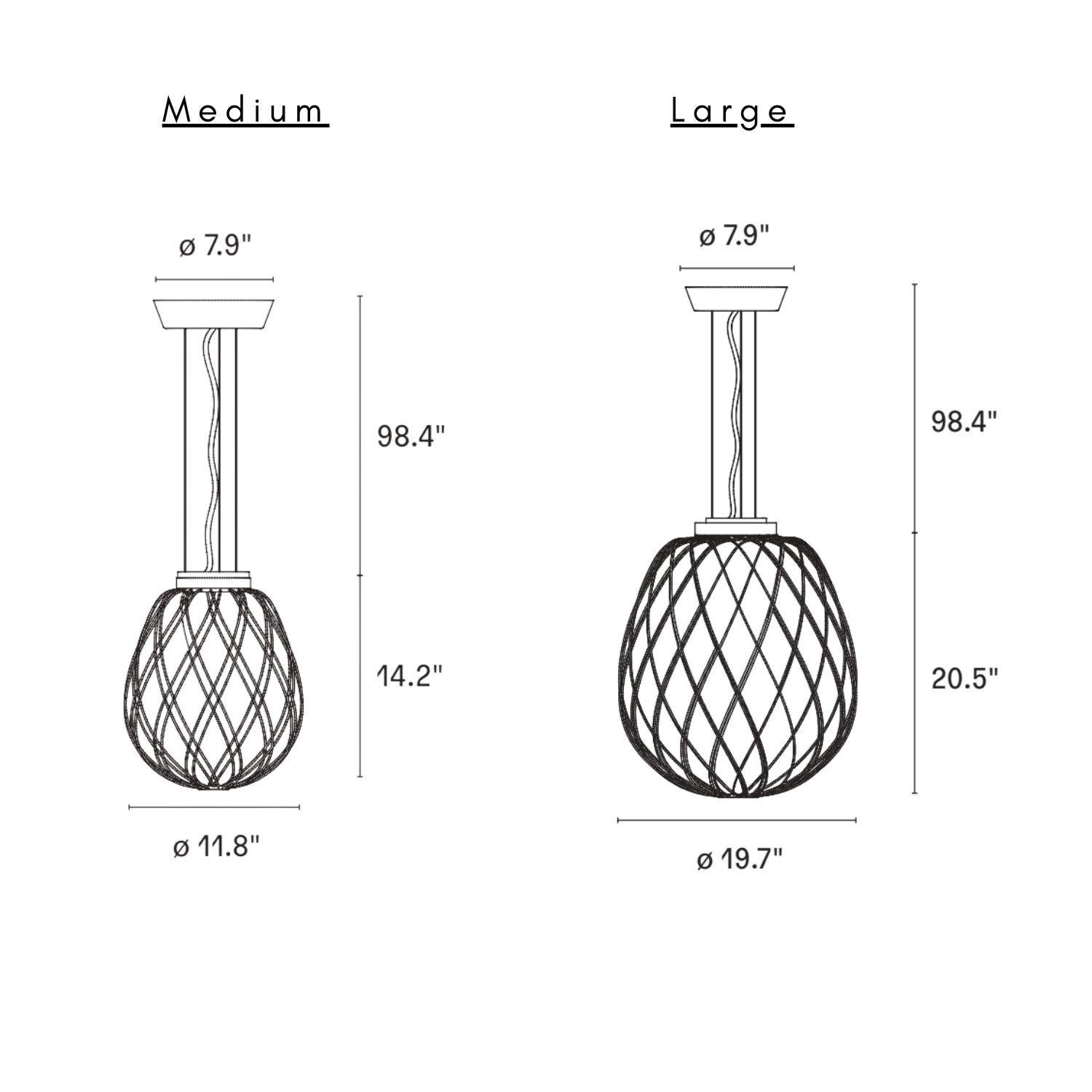 Italiano Lampada a sospensione media 'Pinecone' in vetro trasparente e cromo per Fontana Arte in vendita