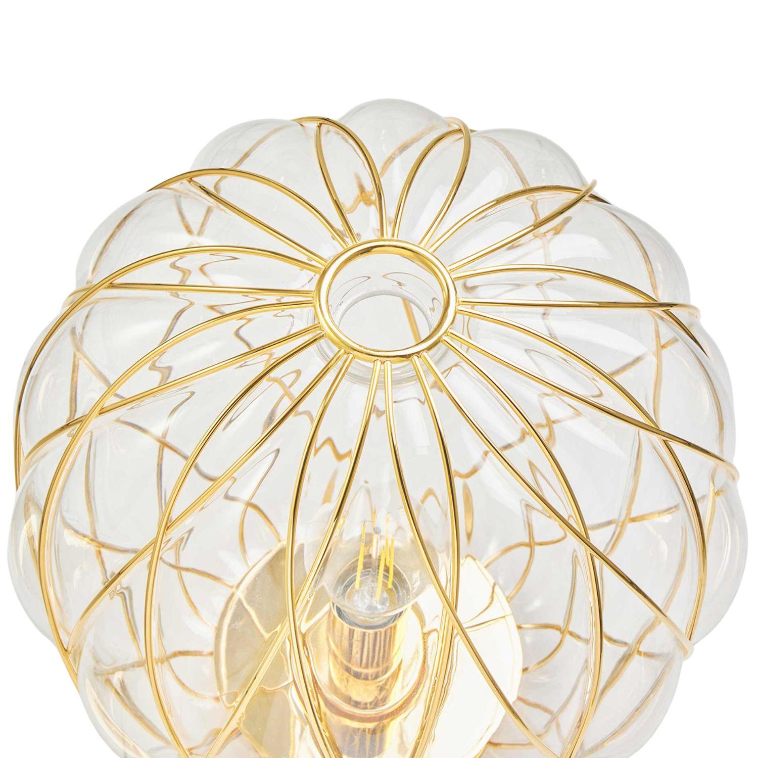 Medium Tischlampe „Pinecone“ aus Opalglas und Chrommetall für Fontana Arte (Metall) im Angebot