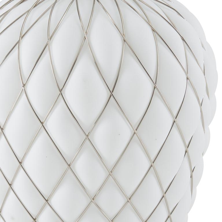 Lampada da tavolo media 'Pinecone' in vetro trasparente e cromo per Fontana Arte in vendita 10