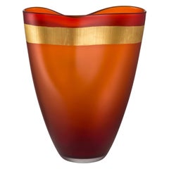 Medium Pizzicati Vase in Hand Blown Murano Glass by Norberto Moretti