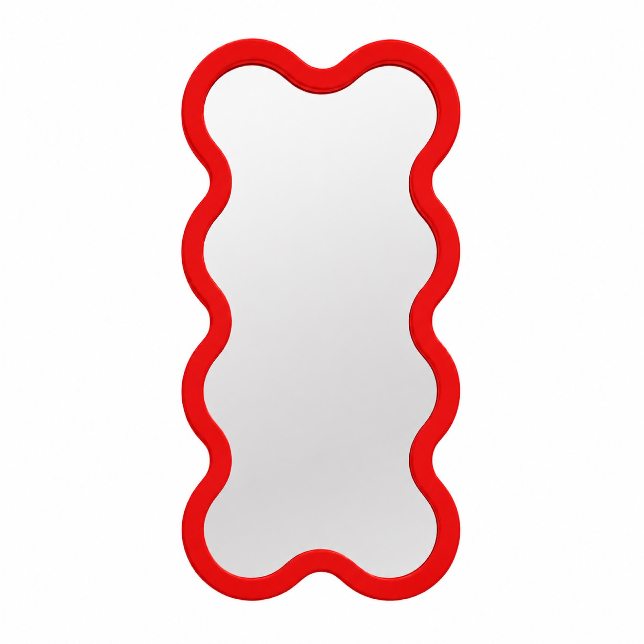 Wall Luxury Narrow Mirror Available in Any Color - Hvyli 8 by oitoproducts For Sale