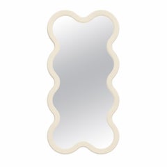Medium Rectangular Decorative Wall Mirror with Organic Curved Frame