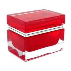 Murano Glass Jewelry Box by Alessandro Mandruzzato, 1990s Modern