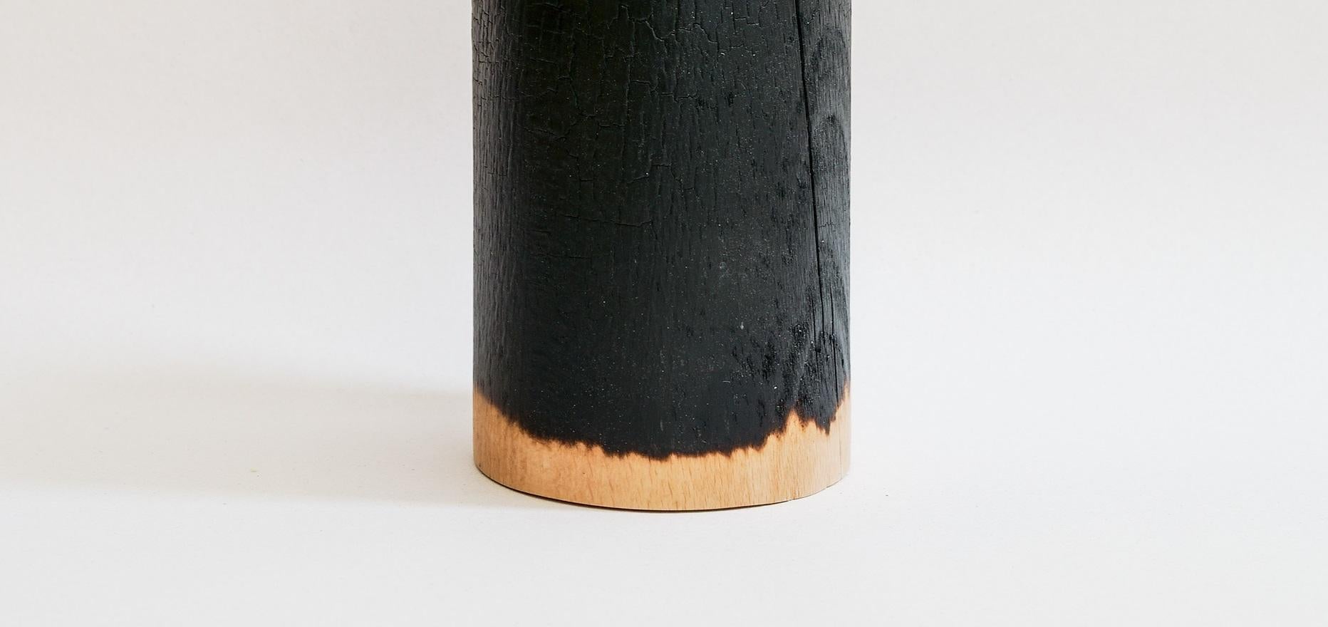 Other Medium Revolved Burnt Beech Bottle by Daniel Elkayam For Sale