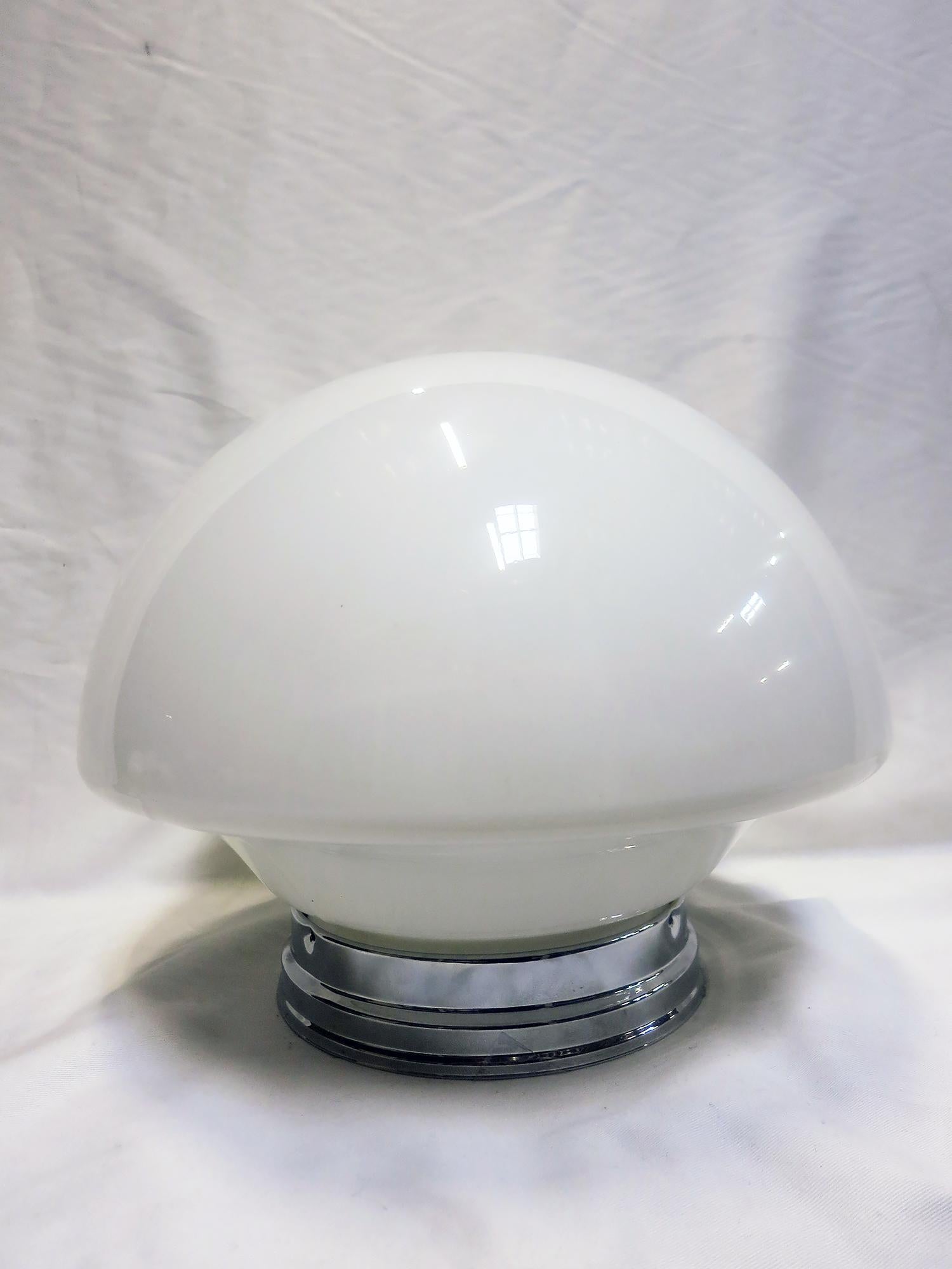 Once used everywhere from classrooms, libraries and courthouses alike, schoolhouse globes offered a practical and utilitarian design with solid, hard-working ambient lighting. Our globe features a rounded bell-shape in Classic white milk glass that