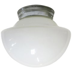 Lampe d’école suspendue globe de taille moyenne en verre en forme de cloche