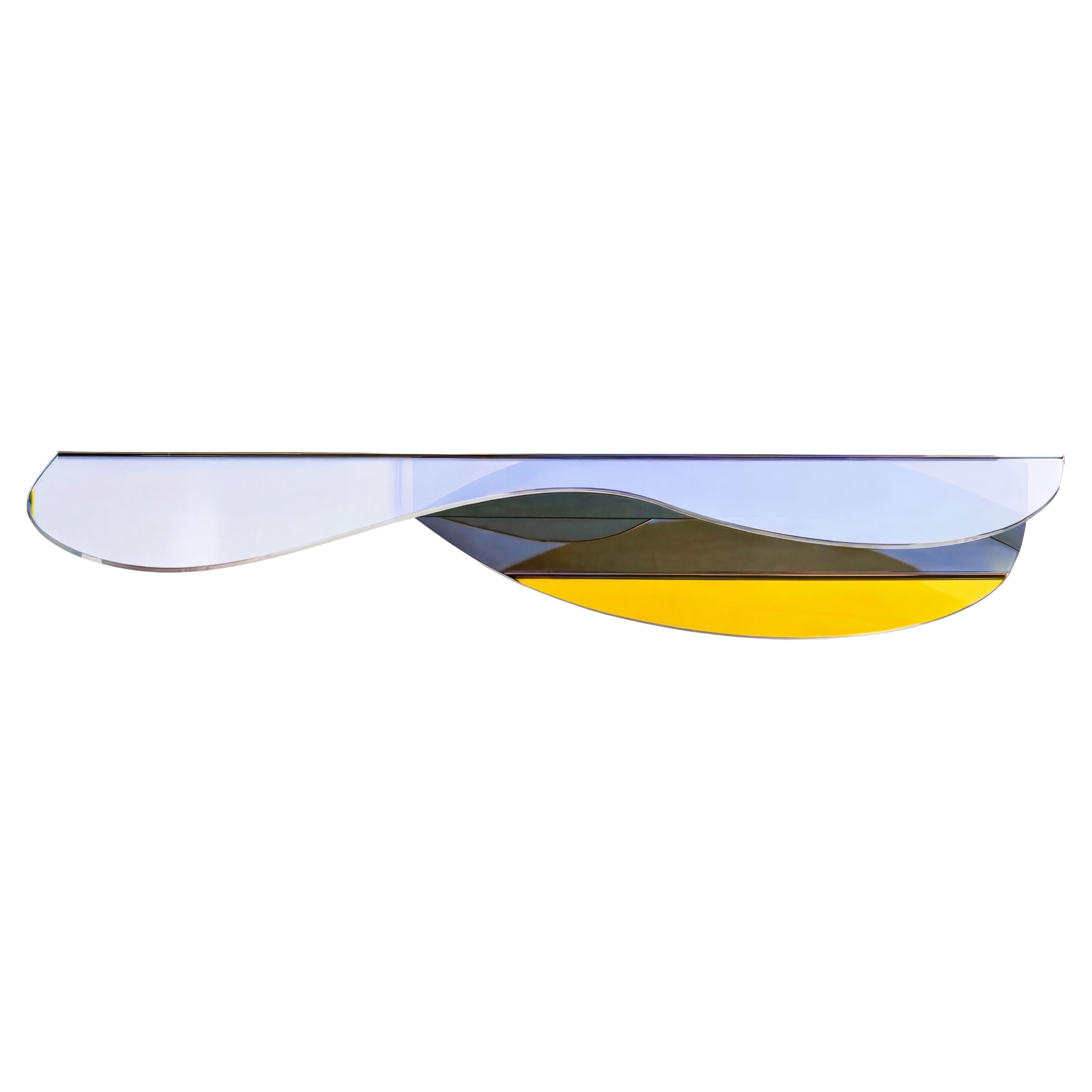 Medium Skulpturale Konsole aus dichroitischem Glas 1 von ODA LIK Studio im Angebot