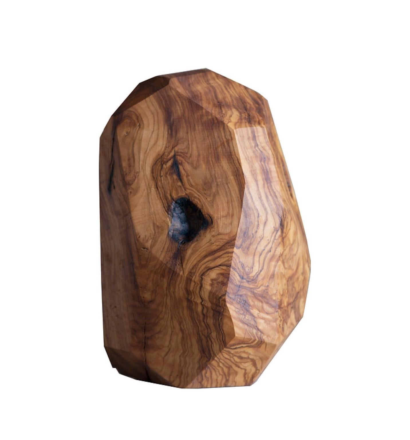 Medium Sculpture in olive wood by Rectangle Studio
Dimensions: 23 x 23 x 33 cm
Materials: Solid Olive Wood

It is collected from the roots and branches of different olive trees in the Aegean geography, shaped and finalized by handwork by the
