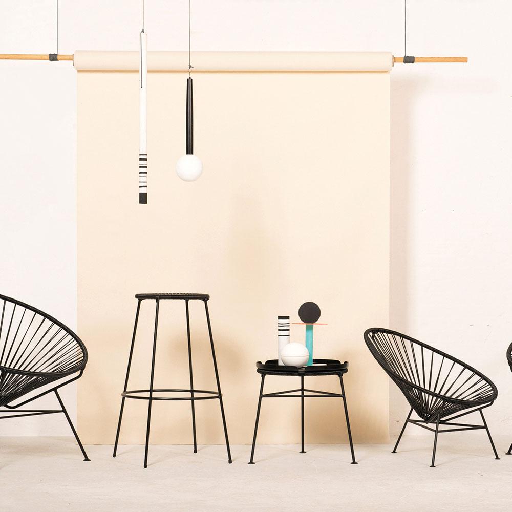 Tabouret de bar Acapulco vert de mer de taille moyenne par OK Design Neuf - En vente à Geneve, CH