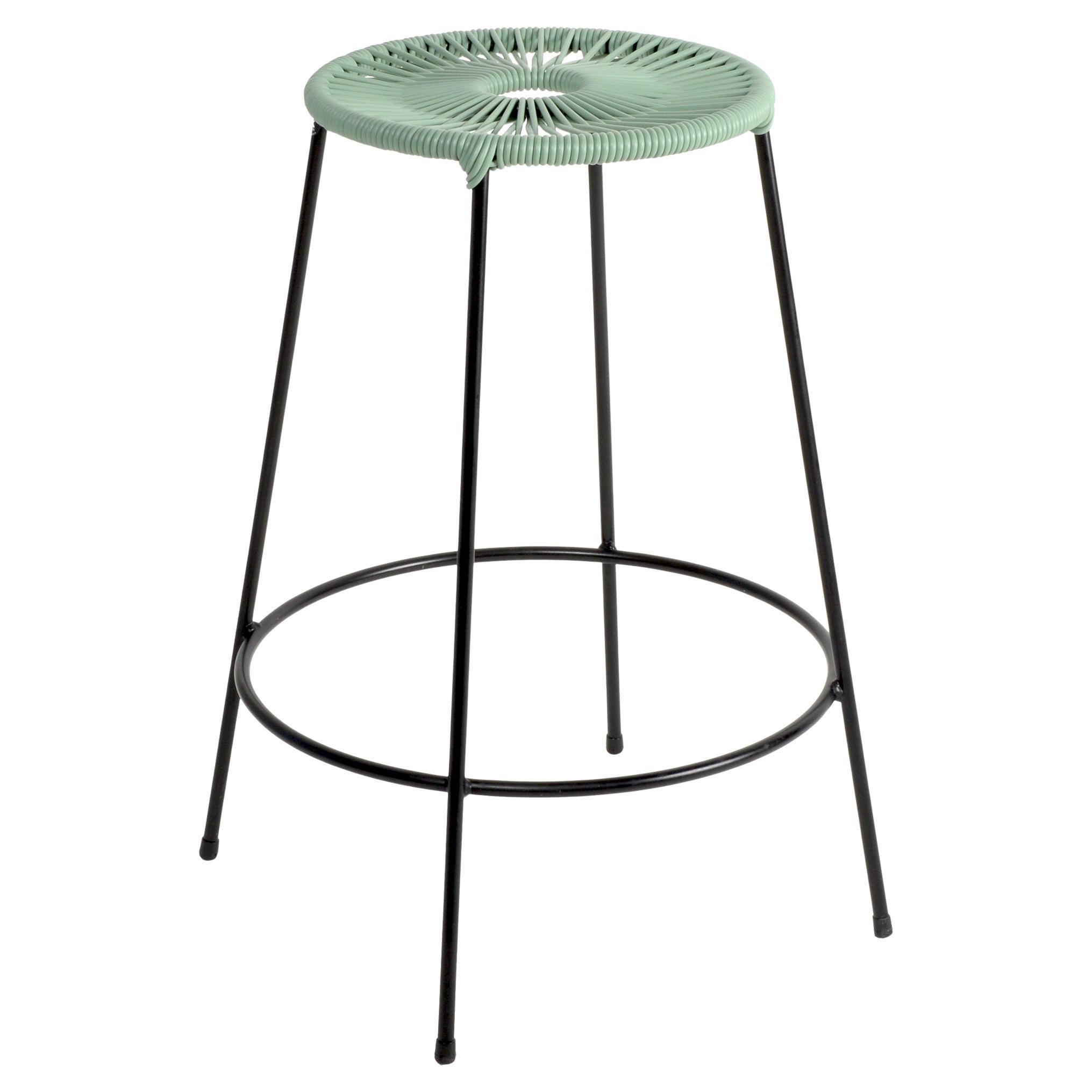 Tabouret de bar Acapulco vert de mer de taille moyenne par OK Design en vente
