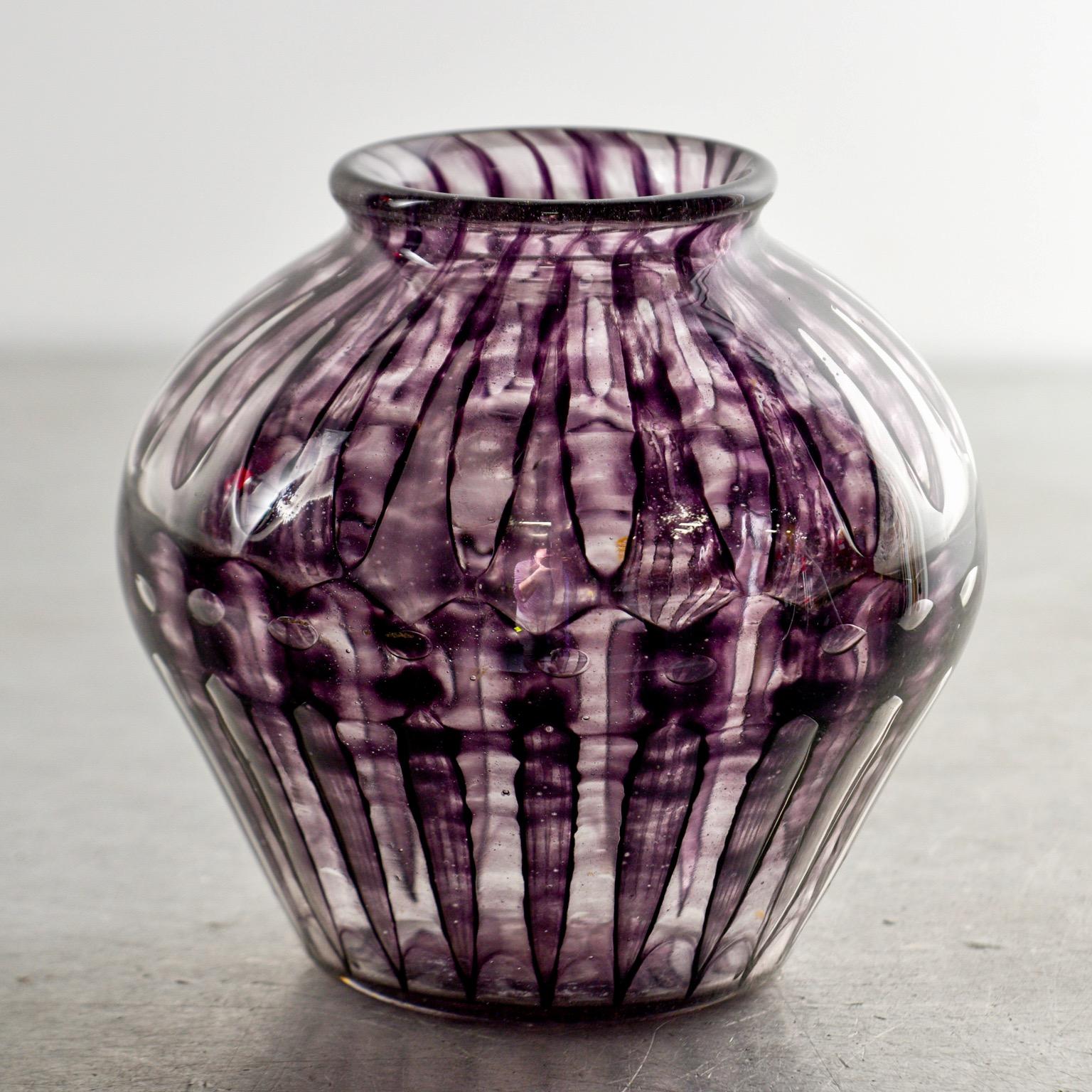 aubergine glass vase