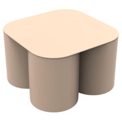 Medium Silos Side Table in Nude Leather Design by Studiopepe for Uniqka