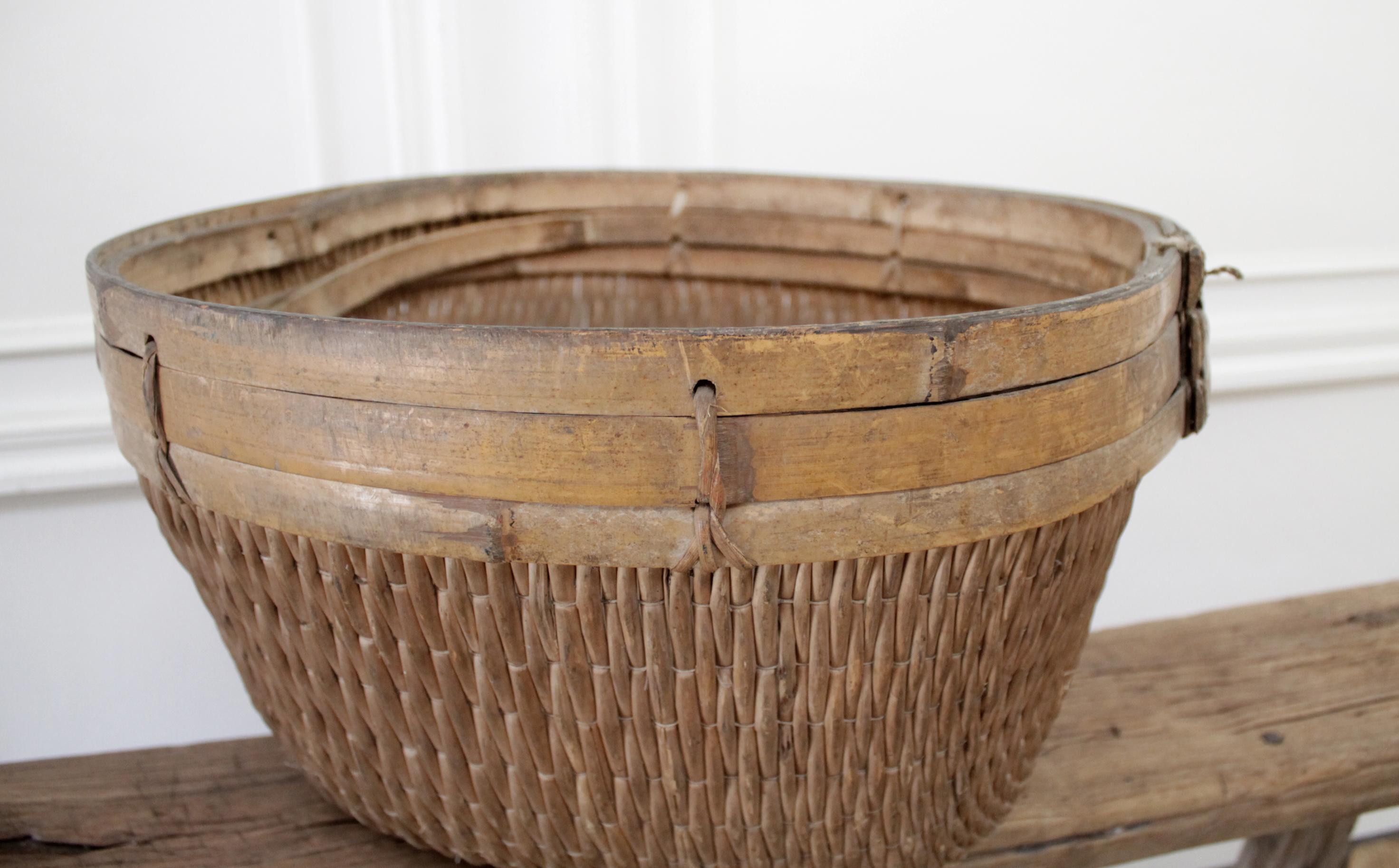 Medium Size Antique Chinese Basket 6