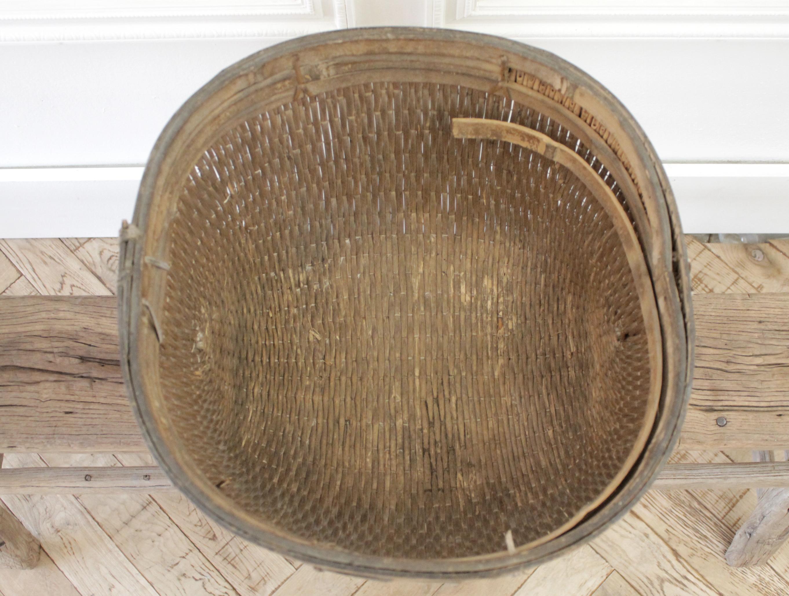 Medium Size Antique Chinese Basket 1