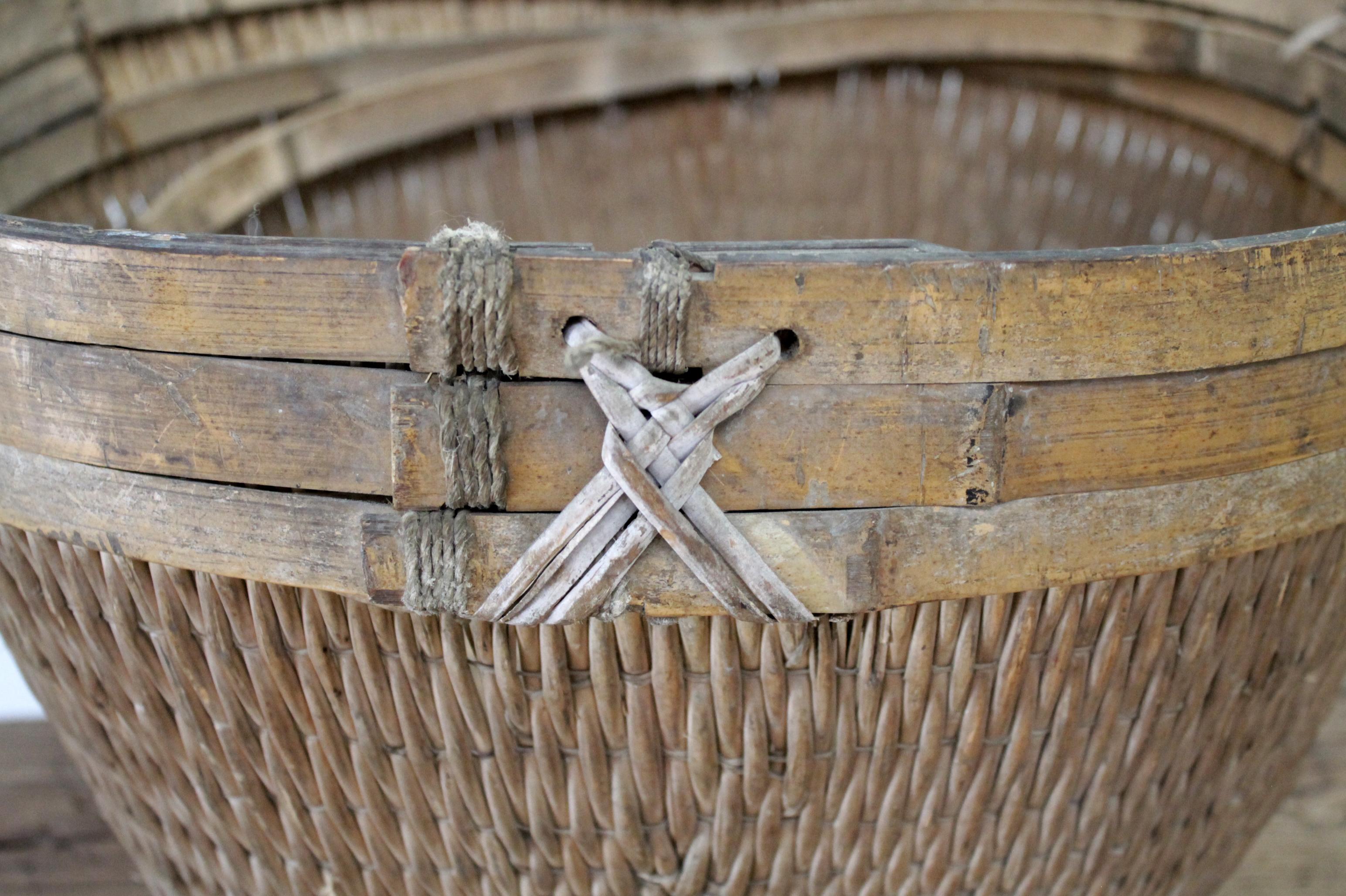Medium Size Antique Chinese Basket 2
