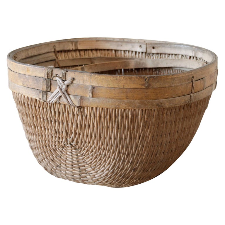 Medium Size Antique Chinese Basket at 1stDibs