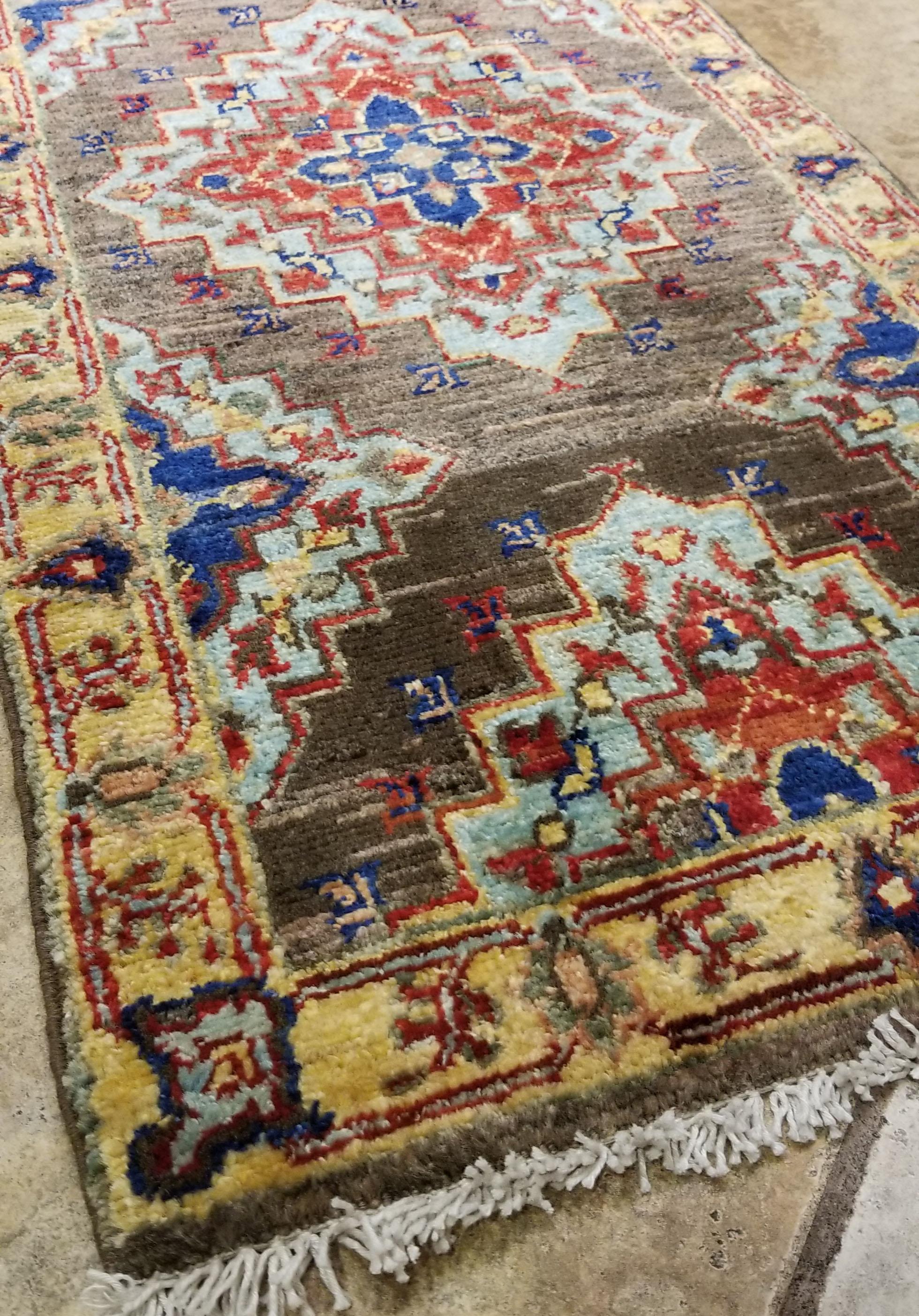 Hand-Woven Medium Size Asian Area Rug, Colorful / 209 For Sale