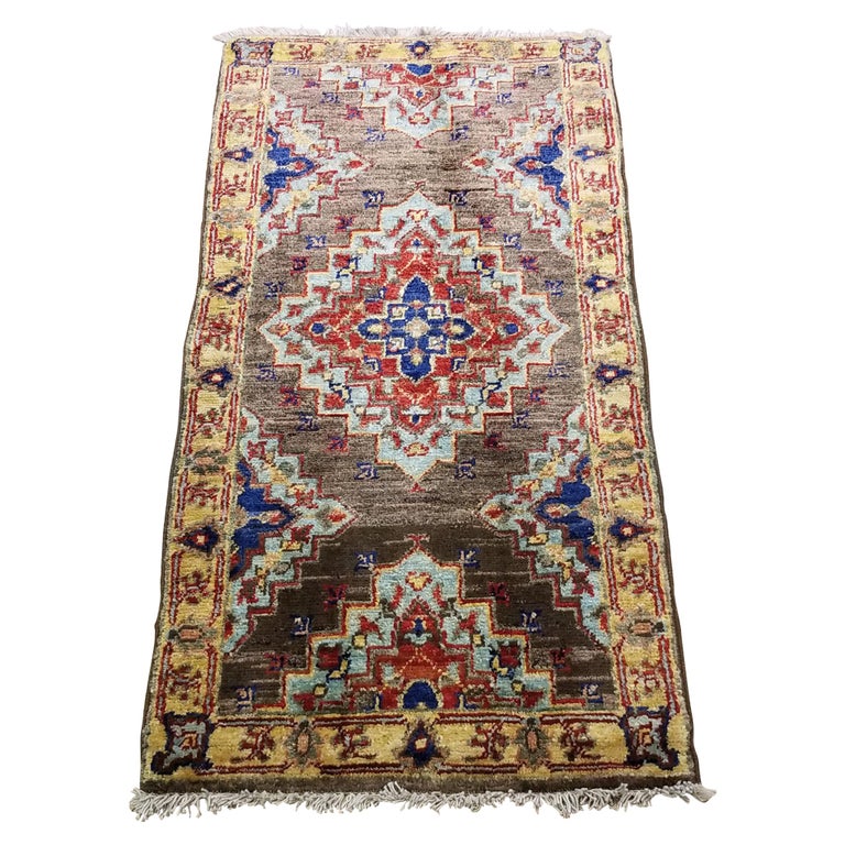 Medium Size Asian Area Rug, Colorful / 209 For Sale