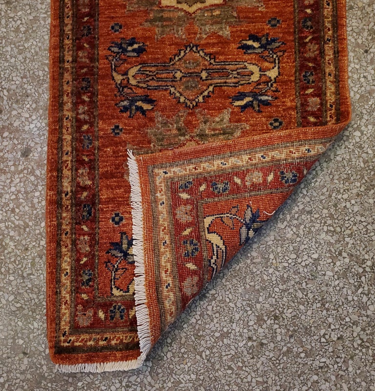 Afghan Medium Size Asian Area Rug, Colorful / 216 For Sale