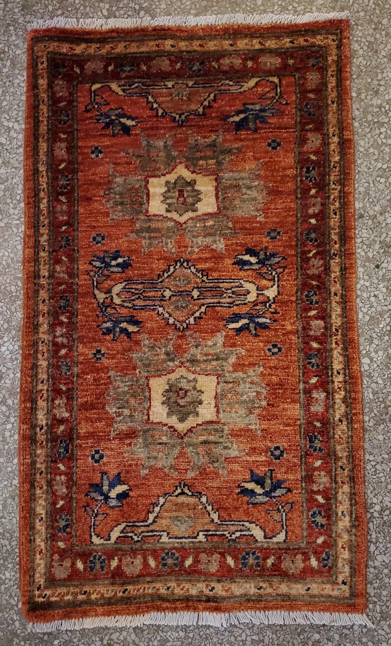 Medium Size Asian Area Rug, Colorful / 216 In New Condition For Sale In Orlando, FL