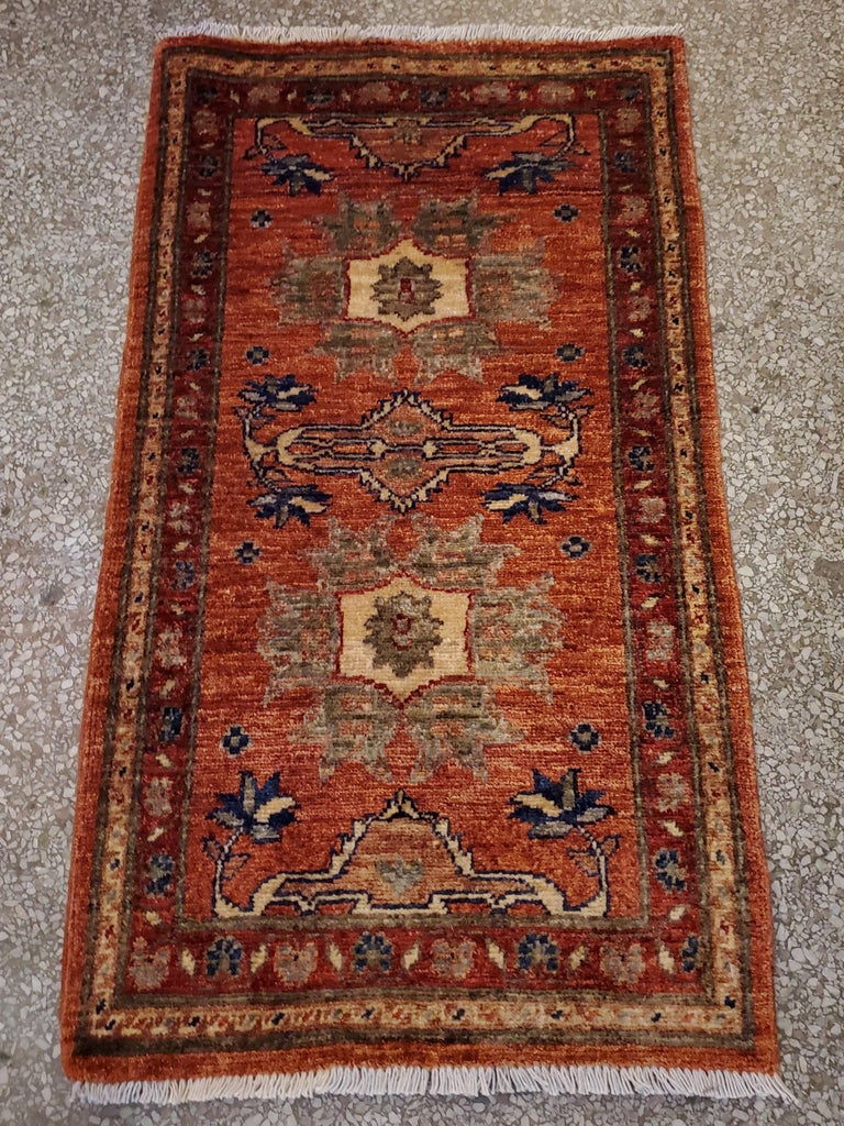 Contemporary Medium Size Asian Area Rug, Colorful / 216 For Sale