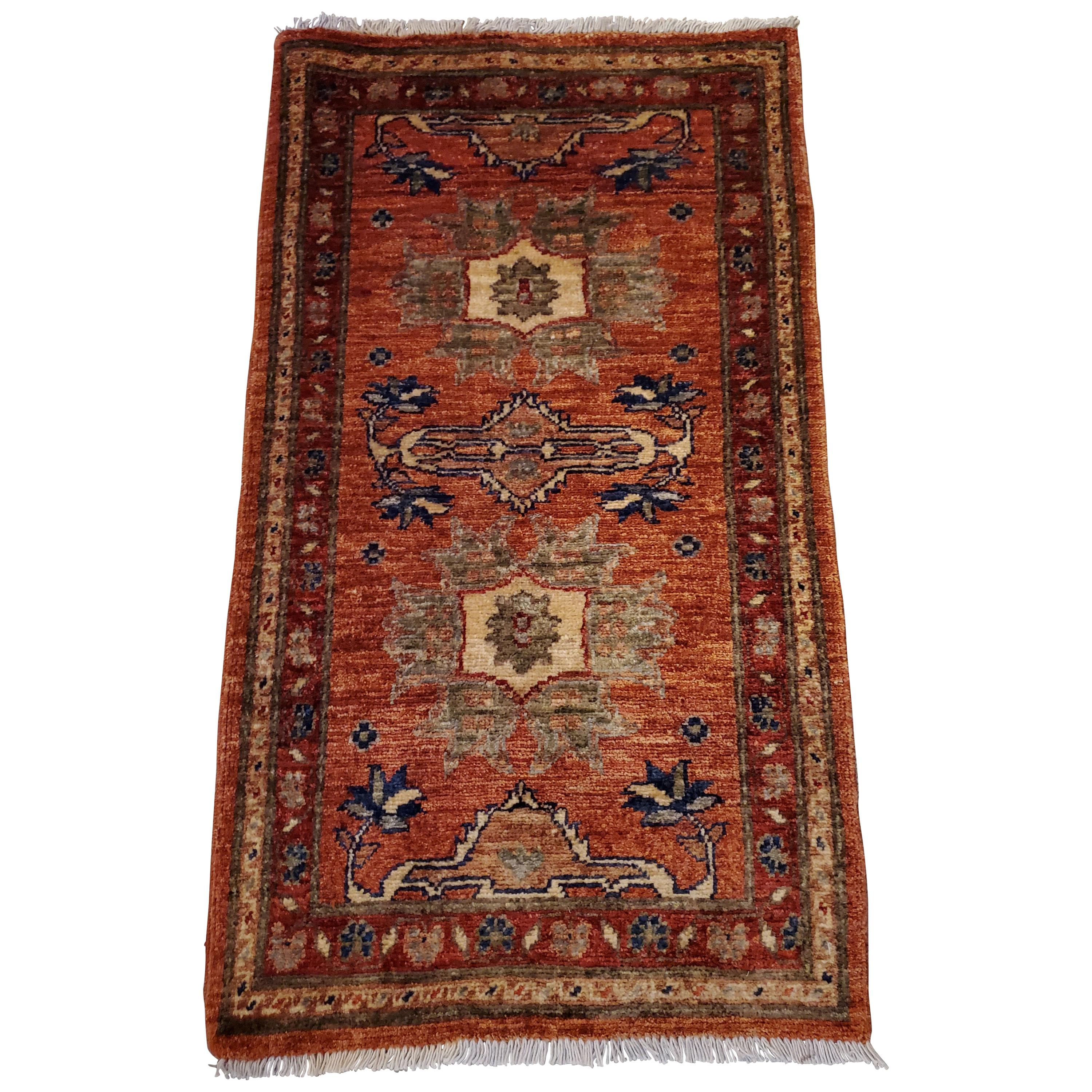 Medium Size Asian Area Rug, Colorful / 216 For Sale