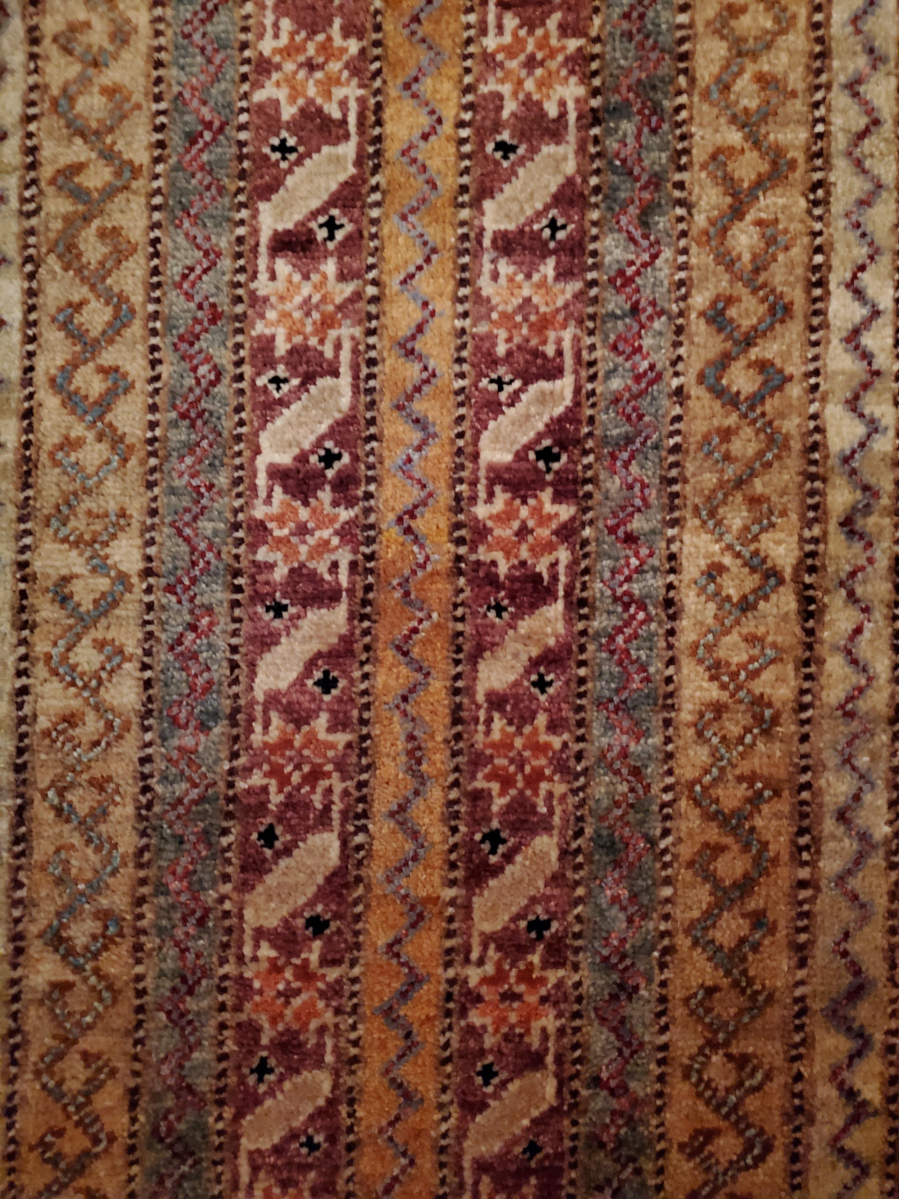 We carry some of the best Afghan / Persian small to medium size rugs, and if you are willing to give your space a colorful new look with one of our stunning carpets, we are here to help. This one measures approximately 40