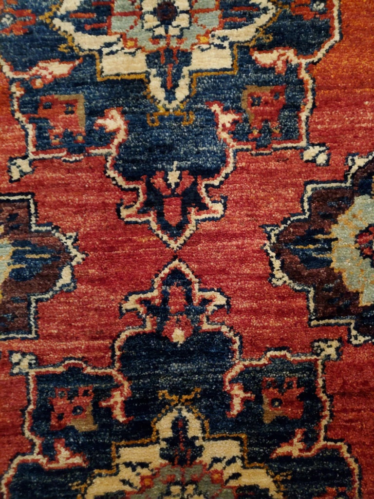 We carry some of the best Afghan / Persian small size rugs, and if you are willing to give your space a colorful new look with one of our stunning carpets, we are here to help. This one measures approximately 40