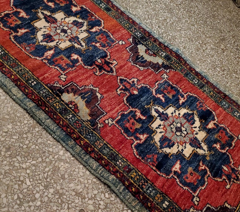 Hand-Woven Medium Size Asian Persian Rug, Colorful / 220 For Sale